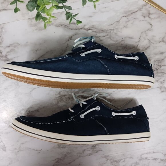 STEVE MADDEN Welinton men\'s moccasin blue leather shoes size 13 main image 5